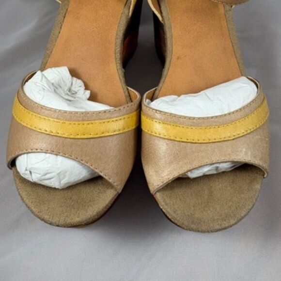 CL BY LAUNDRY Size 7 Multicolor Striped Wedge Platform Retro Heels - Picture 5 of 8